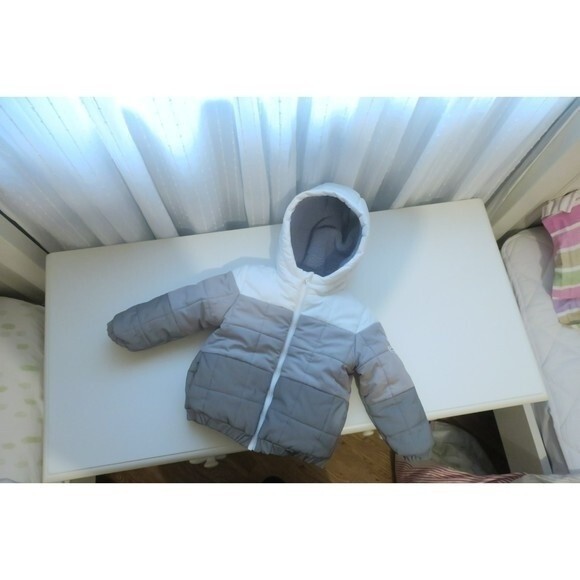 Monnalisa baby puffer jacket coat 12 ms grey sherpa winter designer warm cozy - Picture 10 of 16